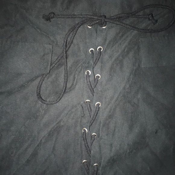 NWOT Honey Punch faux suede front lace up skirt - Picture 3 of 3